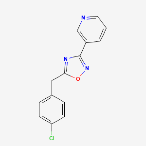 molecular formula C14H10ClN3O B5822458 3-[5-(4-chlorobenzyl)-1,2,4-oxadiazol-3-yl]pyridine 