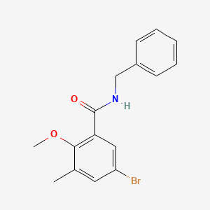molecular formula C16H16BrNO2 B5822472 N-benzyl-5-bromo-2-methoxy-3-methylbenzamide 