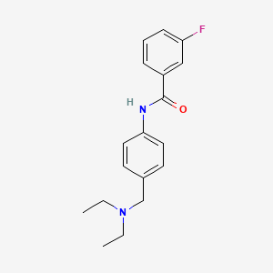 molecular formula C18H21FN2O B5822478 N-{4-[(diethylamino)methyl]phenyl}-3-fluorobenzamide 