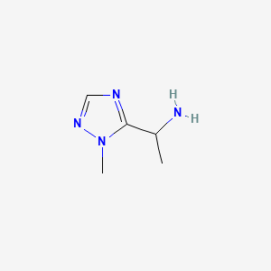 molecular formula C5H10N4 B582248 1-(1-甲基-1H-1,2,4-三唑-5-基)乙胺 CAS No. 1210875-52-7