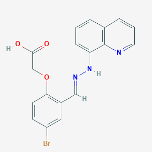 {4-bromo-2-[2-(8-quinolinyl)carbonohydrazonoyl]phenoxy}acetic acid