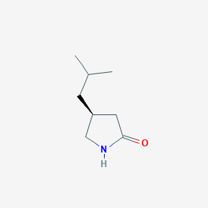 molecular formula C8H15NO B058225 (S)-4-Isobutylpyrrolidin-2-one CAS No. 181289-23-6