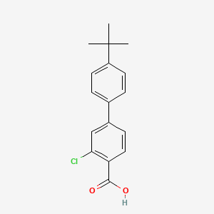 molecular formula C17H17ClO2 B582251 2-氯-4-(4-叔丁基苯基)苯甲酸 CAS No. 1261955-02-5