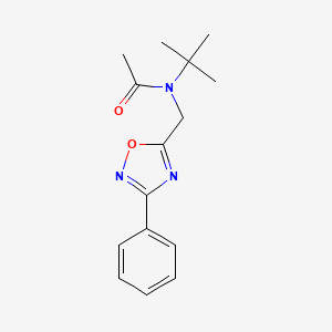 molecular formula C15H19N3O2 B5822512 N-(tert-butyl)-N-[(3-phenyl-1,2,4-oxadiazol-5-yl)methyl]acetamide 
