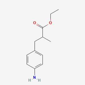 B582253 Ethyl 3-(4-aminophenyl)-2-methylpropanoate CAS No. 1234846-44-6