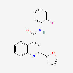 molecular formula C20H13FN2O2 B5822530 N-(2-fluorophenyl)-2-(2-furyl)-4-quinolinecarboxamide 