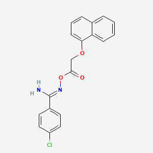 4-chloro-N'-{[(1-naphthyloxy)acetyl]oxy}benzenecarboximidamide