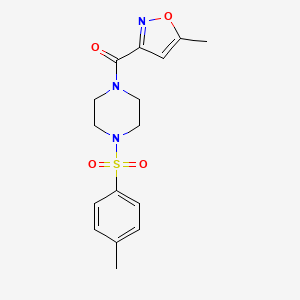 molecular formula C16H19N3O4S B5822561 1-[(5-methyl-3-isoxazolyl)carbonyl]-4-[(4-methylphenyl)sulfonyl]piperazine 