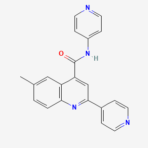 molecular formula C21H16N4O B5822575 6-methyl-N,2-di-4-pyridinyl-4-quinolinecarboxamide 