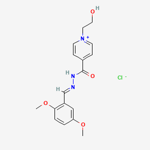 molecular formula C17H20ClN3O4 B5822579 4-{[2-(2,5-dimethoxybenzylidene)hydrazino]carbonyl}-1-(2-hydroxyethyl)pyridinium chloride 