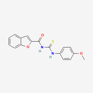 molecular formula C17H14N2O3S B5822590 N-{[(4-methoxyphenyl)amino]carbonothioyl}-1-benzofuran-2-carboxamide 