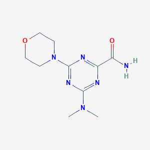 molecular formula C10H16N6O2 B5822596 4-(dimethylamino)-6-(4-morpholinyl)-1,3,5-triazine-2-carboxamide 