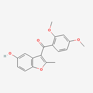 molecular formula C18H16O5 B5822606 (2,4-dimethoxyphenyl)(5-hydroxy-2-methyl-1-benzofuran-3-yl)methanone 