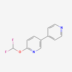 B582261 6-(Difluoromethoxy)-3,4'-bipyridine CAS No. 1214367-90-4
