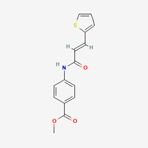 molecular formula C15H13NO3S B5822617 methyl 4-{[3-(2-thienyl)acryloyl]amino}benzoate 
