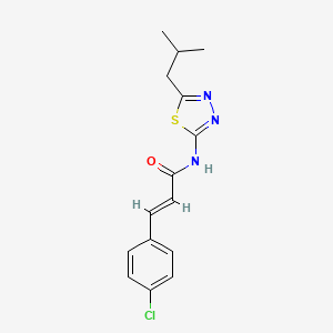 molecular formula C15H16ClN3OS B5822620 3-(4-chlorophenyl)-N-(5-isobutyl-1,3,4-thiadiazol-2-yl)acrylamide 
