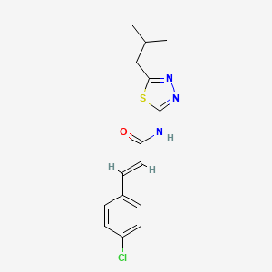 3-(4-chlorophenyl)-N-(5-isobutyl-1,3,4-thiadiazol-2-yl)acrylamide