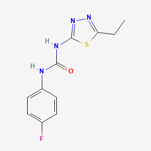 molecular formula C11H11FN4OS B5822627 N-(5-ethyl-1,3,4-thiadiazol-2-yl)-N'-(4-fluorophenyl)urea 