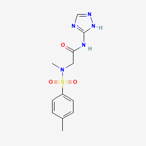 molecular formula C12H15N5O3S B5822638 N~2~-methyl-N~2~-[(4-methylphenyl)sulfonyl]-N~1~-4H-1,2,4-triazol-3-ylglycinamide 