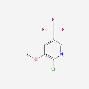 molecular formula C7H5ClF3NO B582265 2-氯-3-甲氧基-5-(三氟甲基)吡啶 CAS No. 1227563-67-8