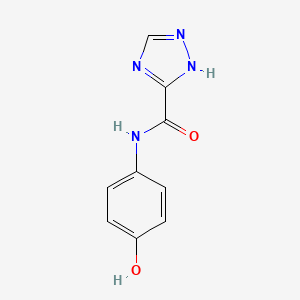 molecular formula C9H8N4O2 B5822652 N-(4-hydroxyphenyl)-1H-1,2,4-triazole-3-carboxamide 
