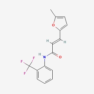 molecular formula C15H12F3NO2 B5822685 3-(5-methyl-2-furyl)-N-[2-(trifluoromethyl)phenyl]acrylamide 
