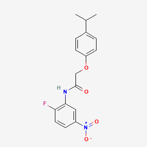 molecular formula C17H17FN2O4 B5822689 N-(2-fluoro-5-nitrophenyl)-2-(4-isopropylphenoxy)acetamide 