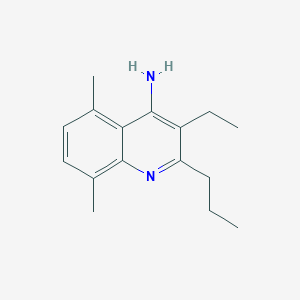 molecular formula C16H22N2 B5822712 3-ethyl-5,8-dimethyl-2-propyl-4-quinolinamine 