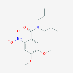 molecular formula C15H22N2O5 B5822719 4,5-dimethoxy-2-nitro-N,N-dipropylbenzamide 
