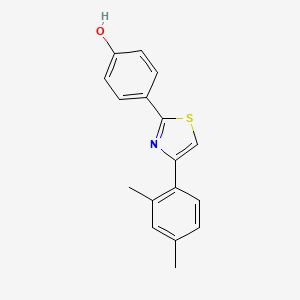 molecular formula C17H15NOS B5822722 4-[4-(2,4-dimethylphenyl)-1,3-thiazol-2-yl]phenol 