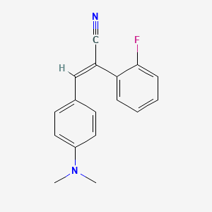 molecular formula C17H15FN2 B5822737 3-[4-(dimethylamino)phenyl]-2-(2-fluorophenyl)acrylonitrile 