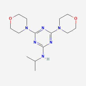 molecular formula C14H24N6O2 B5822741 N-isopropyl-4,6-di-4-morpholinyl-1,3,5-triazin-2-amine 