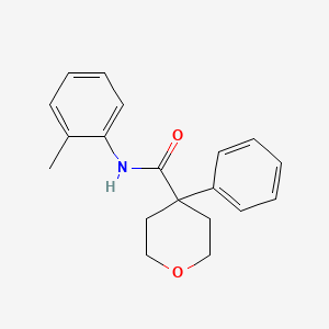 molecular formula C19H21NO2 B5822745 N-(2-methylphenyl)-4-phenyltetrahydro-2H-pyran-4-carboxamide 