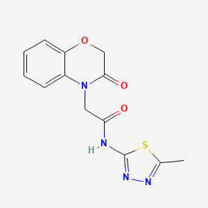 molecular formula C13H12N4O3S B5822770 N-(5-methyl-1,3,4-thiadiazol-2-yl)-2-(3-oxo-2,3-dihydro-4H-1,4-benzoxazin-4-yl)acetamide 