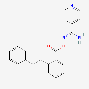 N'-{[2-(2-phenylethyl)benzoyl]oxy}-4-pyridinecarboximidamide