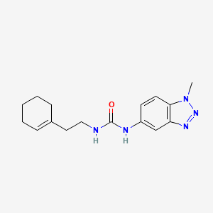 molecular formula C16H21N5O B5822782 N-[2-(1-cyclohexen-1-yl)ethyl]-N'-(1-methyl-1H-1,2,3-benzotriazol-5-yl)urea 