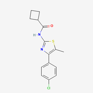 molecular formula C15H15ClN2OS B5822788 N-[4-(4-chlorophenyl)-5-methyl-1,3-thiazol-2-yl]cyclobutanecarboxamide 