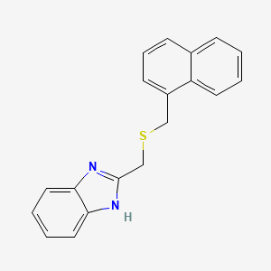 molecular formula C19H16N2S B5822818 2-{[(1-naphthylmethyl)thio]methyl}-1H-benzimidazole 