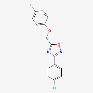 molecular formula C15H10ClFN2O2 B5822828 3-(4-chlorophenyl)-5-[(4-fluorophenoxy)methyl]-1,2,4-oxadiazole 