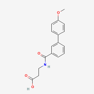 molecular formula C17H17NO4 B5822856 N-[(4'-methoxy-3-biphenylyl)carbonyl]-beta-alanine 