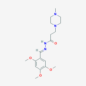 molecular formula C18H28N4O4 B5822858 3-(4-methyl-1-piperazinyl)-N'-(2,4,5-trimethoxybenzylidene)propanohydrazide 