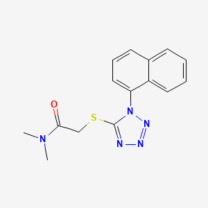 molecular formula C15H15N5OS B5822865 N,N-dimethyl-2-{[1-(1-naphthyl)-1H-tetrazol-5-yl]thio}acetamide 