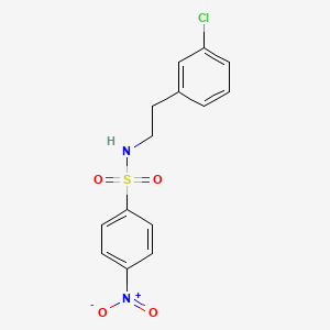 molecular formula C14H13ClN2O4S B5822871 N-[2-(3-chlorophenyl)ethyl]-4-nitrobenzenesulfonamide 