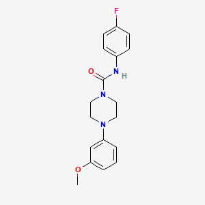 molecular formula C18H20FN3O2 B5822878 N-(4-fluorophenyl)-4-(3-methoxyphenyl)-1-piperazinecarboxamide 