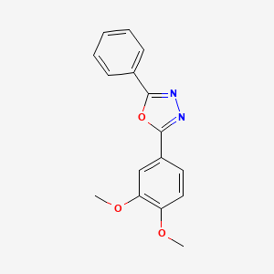molecular formula C16H14N2O3 B5822894 2-(3,4-dimethoxyphenyl)-5-phenyl-1,3,4-oxadiazole 