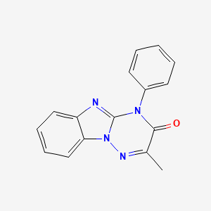 2-methyl-4-phenyl[1,2,4]triazino[2,3-a]benzimidazol-3(4H)-one