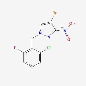 molecular formula C10H6BrClFN3O2 B5822907 4-bromo-1-(2-chloro-6-fluorobenzyl)-3-nitro-1H-pyrazole 