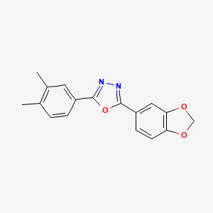 molecular formula C17H14N2O3 B5822913 2-(1,3-benzodioxol-5-yl)-5-(3,4-dimethylphenyl)-1,3,4-oxadiazole 