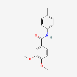 molecular formula C16H17NO3 B5822930 3,4-dimethoxy-N-(4-methylphenyl)benzamide 