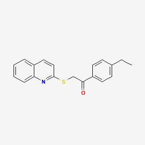 molecular formula C19H17NOS B5822935 1-(4-ethylphenyl)-2-(2-quinolinylthio)ethanone 